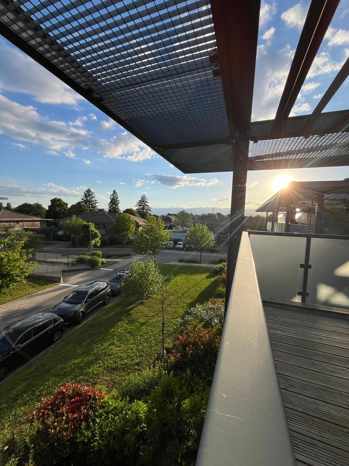 Terrasse sud-ouest au coucher de soleil